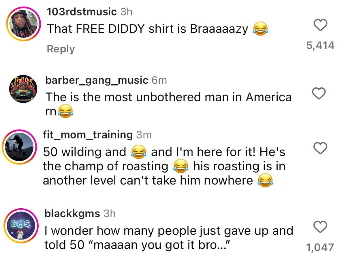 Netizens comment on Cent's post trolling Diddy (Image via Instagram/ @50cent)